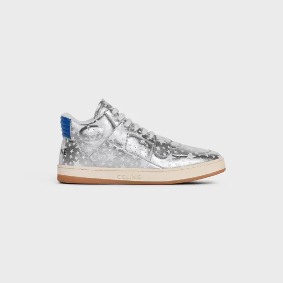 Ct-02 Mid Sneaker With Scratch In Stars Printed Metallic Calfskin And Calfskin - | ^CELINE Sale