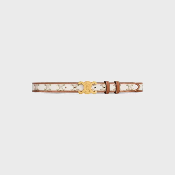 Medium Triomphe Belt In Triomphe Canvas And Calfskin - | ^CELINE Best