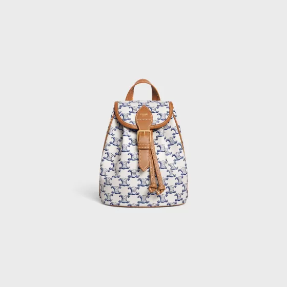 Mini Backpack Folco In Triomphe Canvas And Calfskin - | ^CELINE Online
